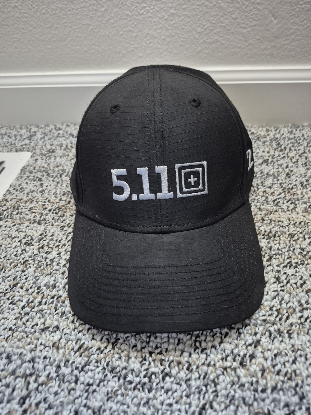 5.11 Tactical Black Hat with White Logo